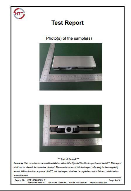 EN71报告-不锈钢玻璃门夹